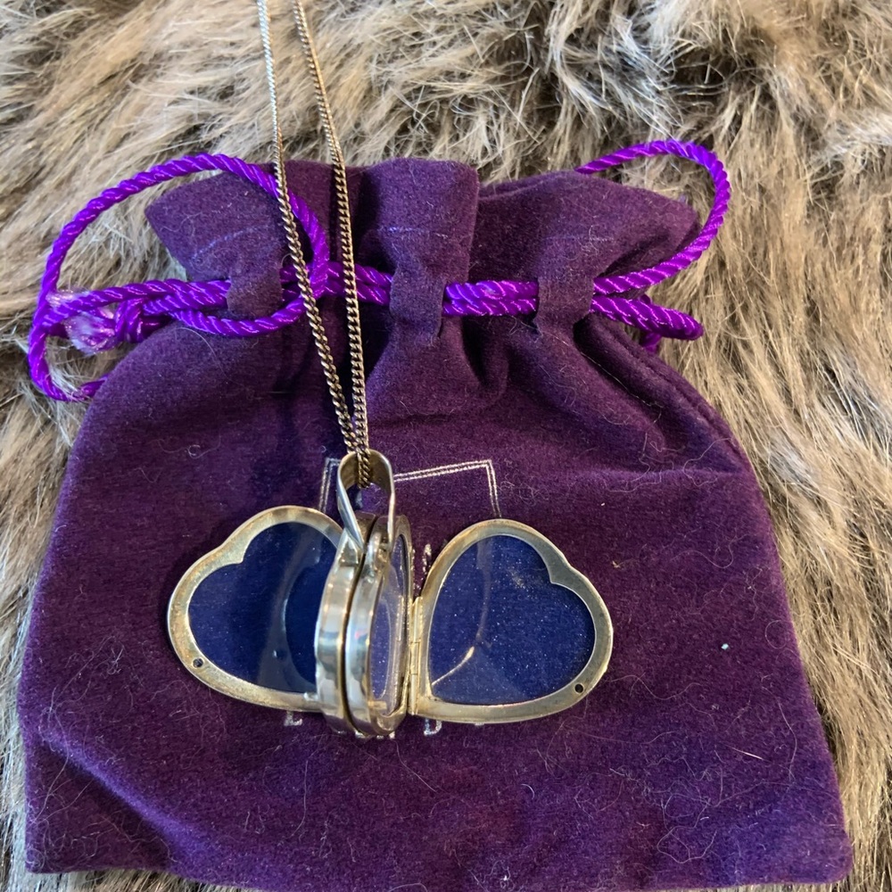 Silver locket necklace